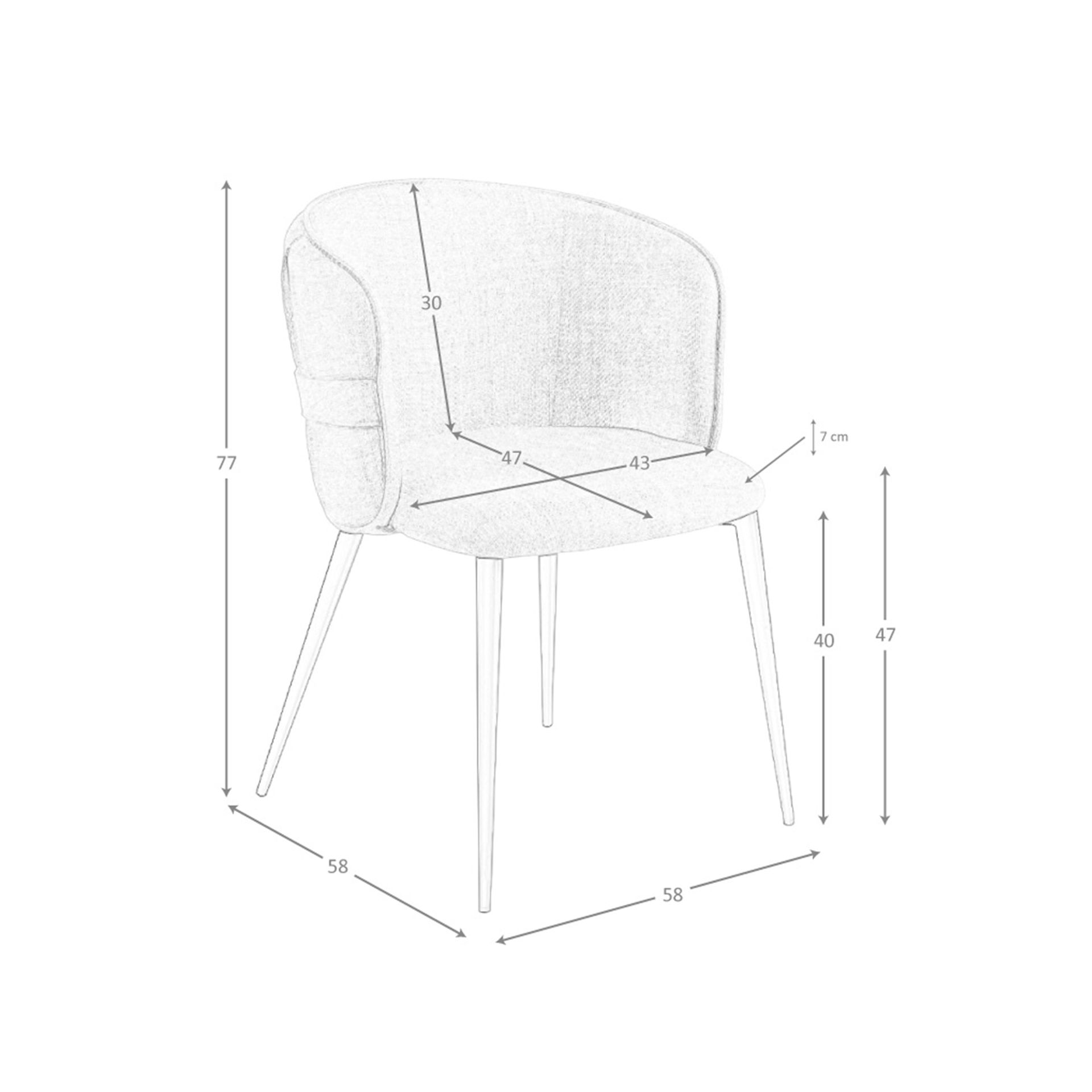 Silla tela marrón Silla tela marrón