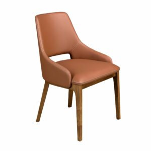 Silla polipiel marrón Silla polipiel marrón