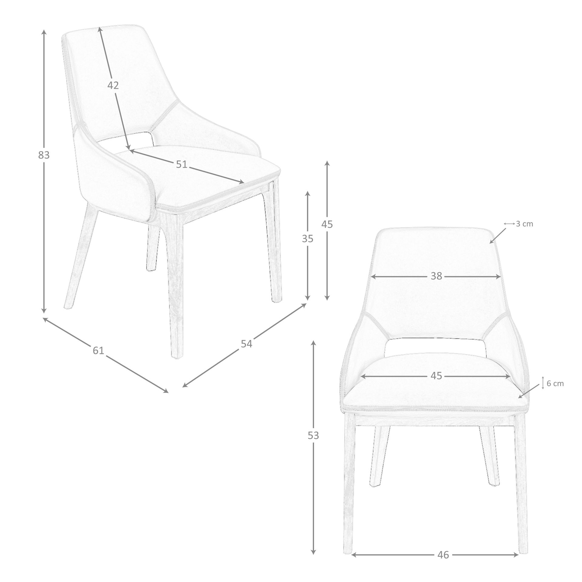 Silla polipiel marrón Silla polipiel marrón