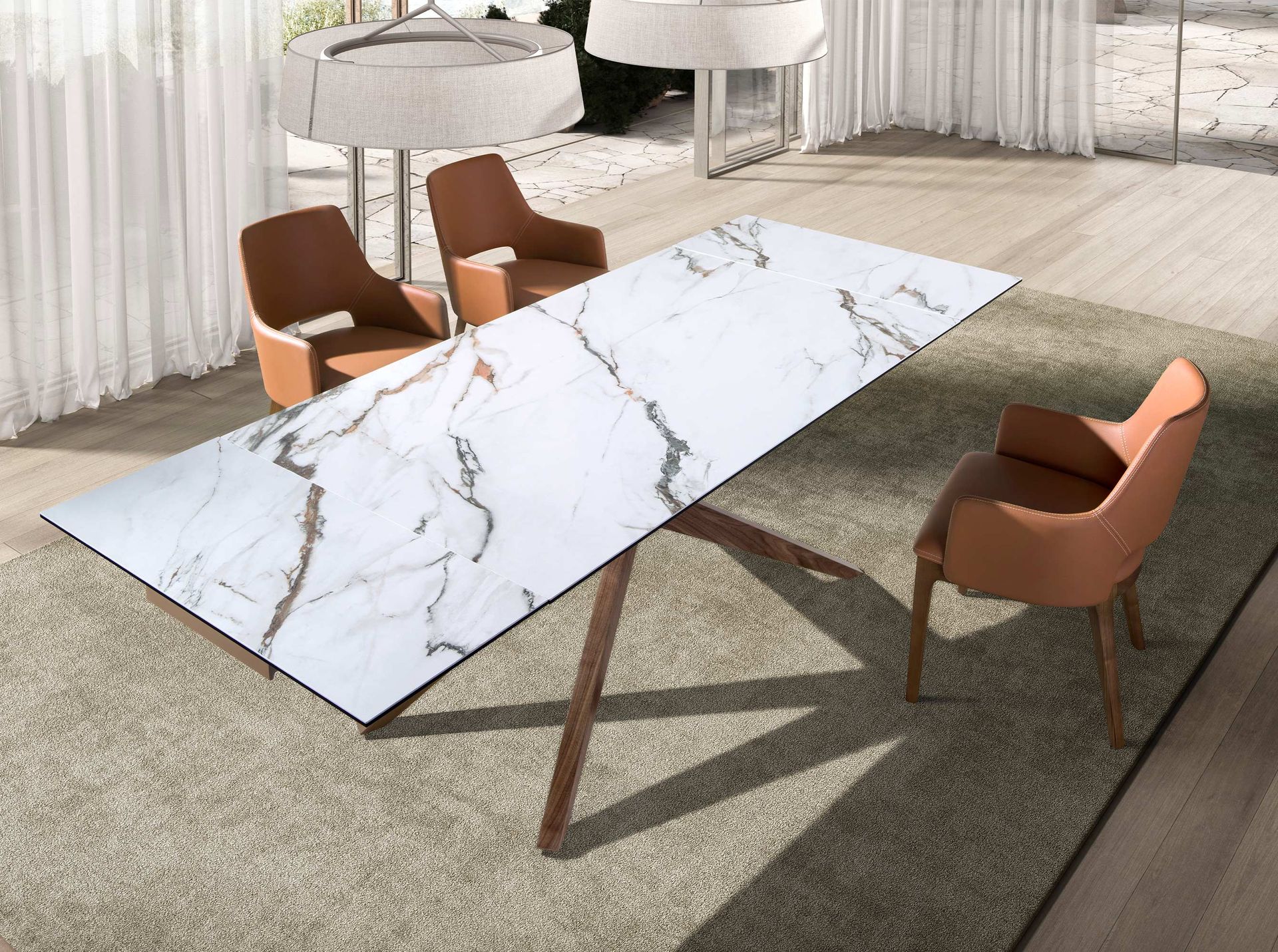 Silla polipiel marrón Silla polipiel marrón