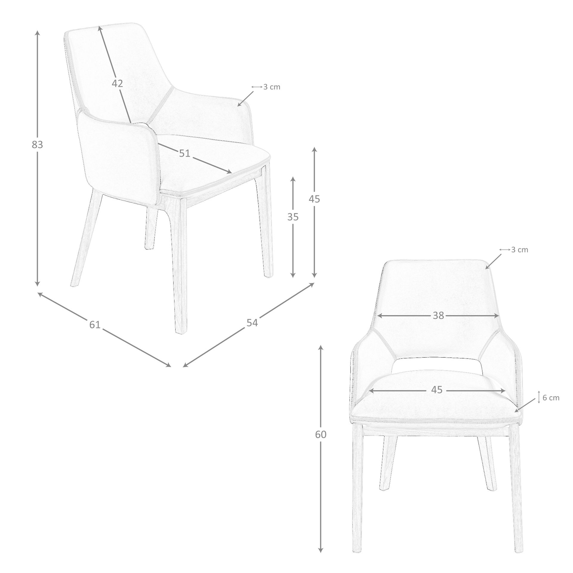 Silla polipiel marrón Silla polipiel marrón