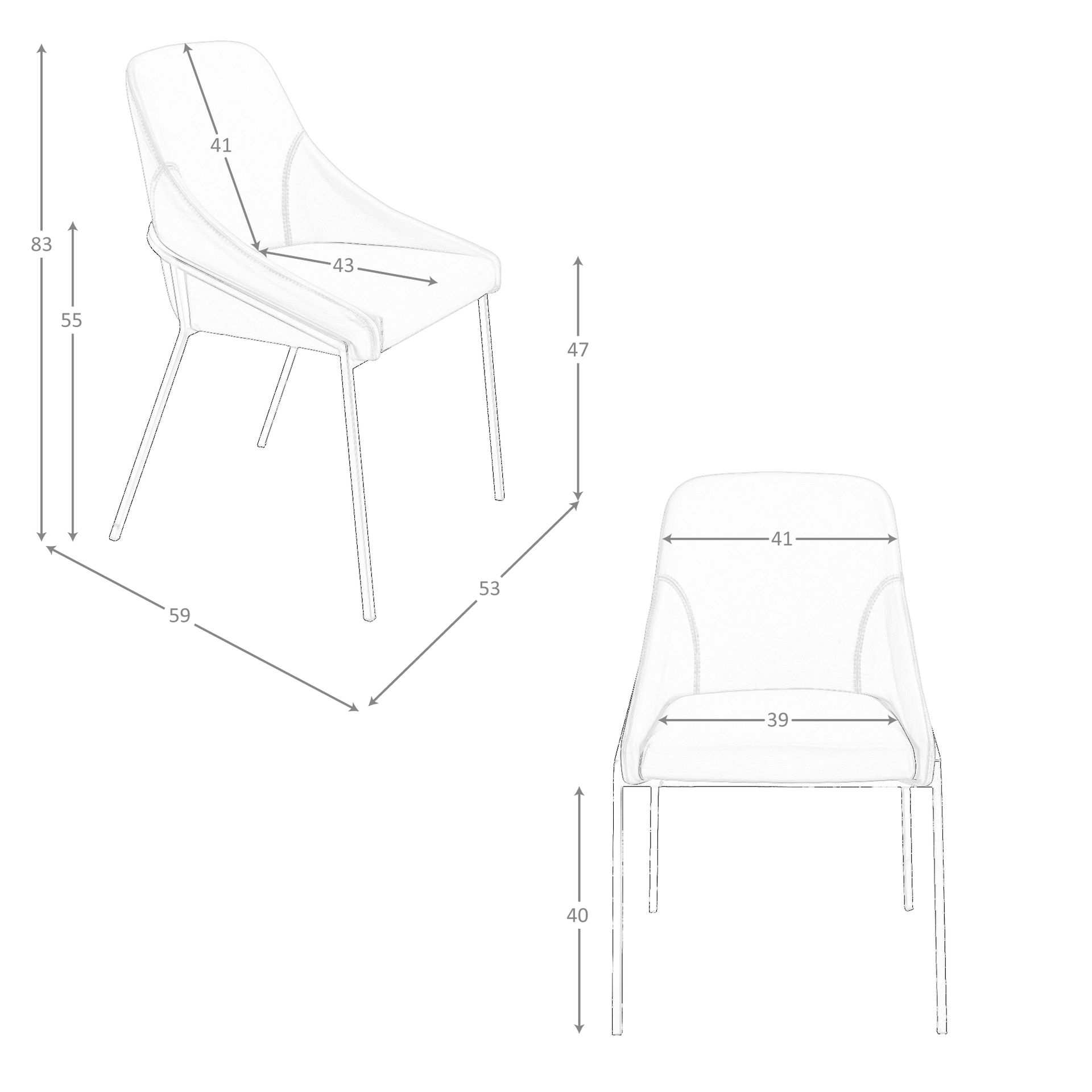 Silla polipiel naranja Silla polipiel naranja