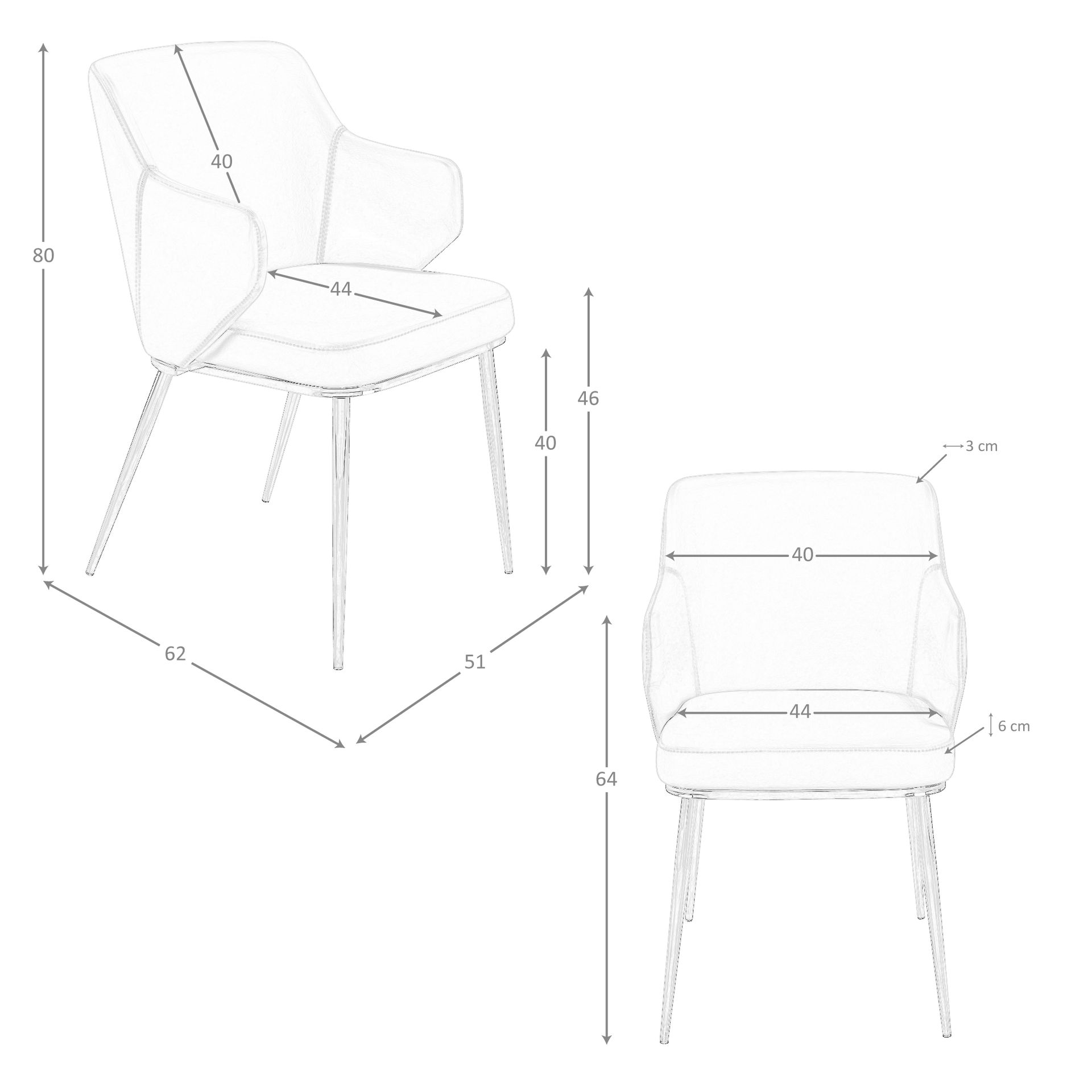 Silla polipiel marrón Silla polipiel marrón