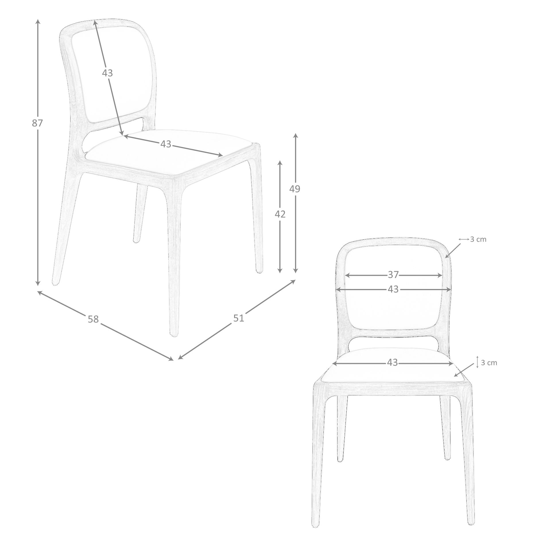 Silla polipiel crema Silla polipiel crema