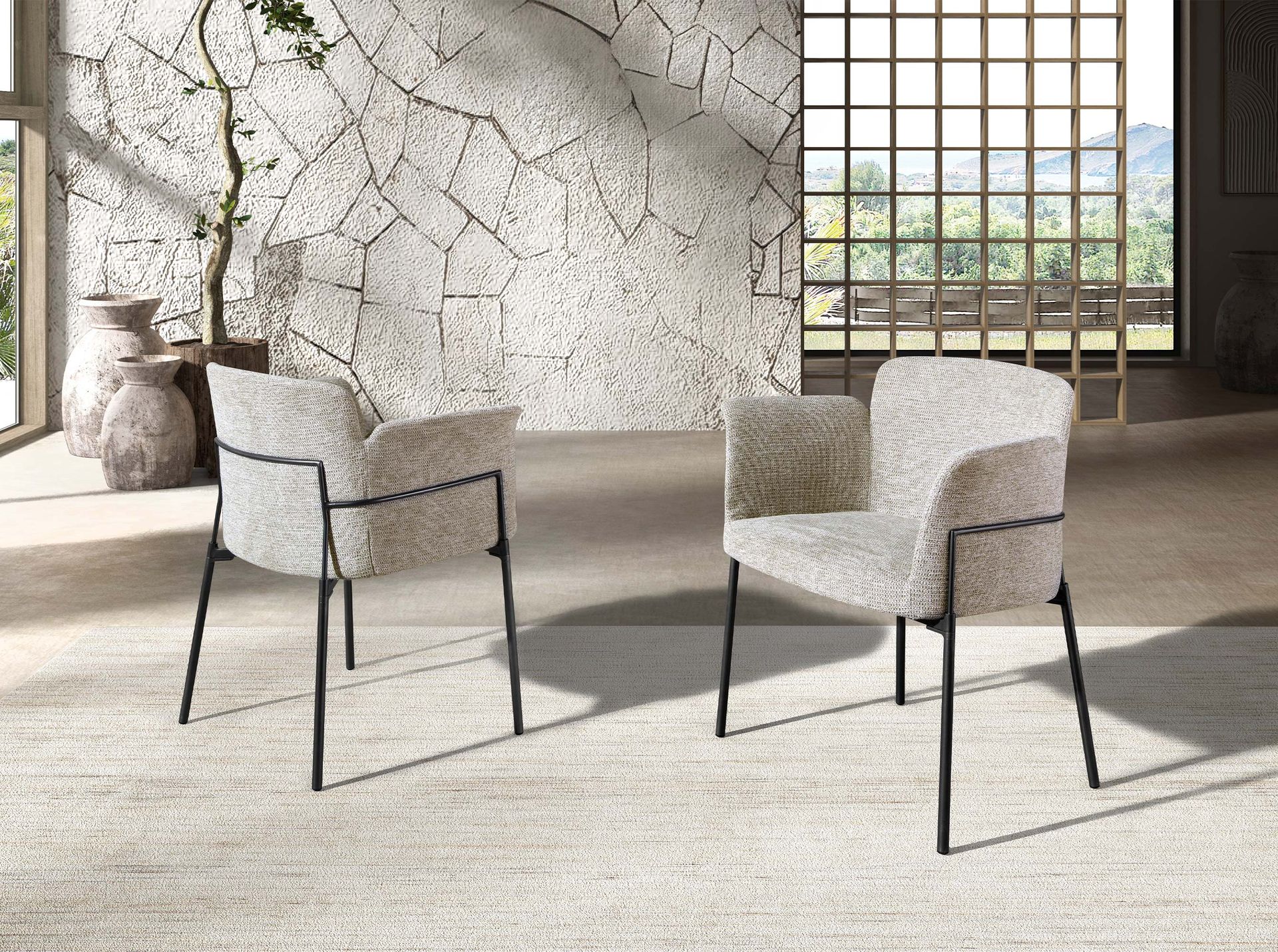 Silla tela gris Silla tela gris