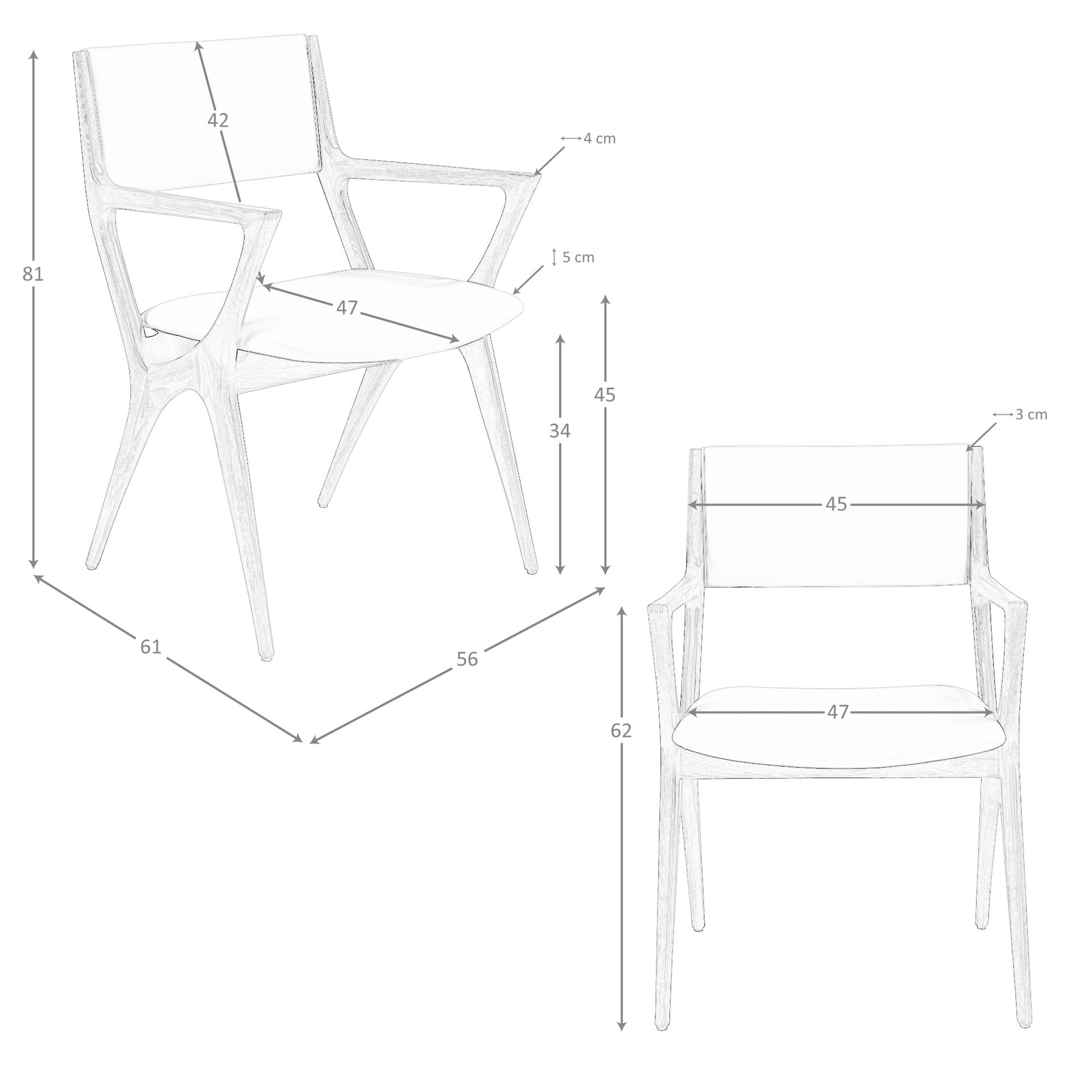 Silla polipiel visón Silla polipiel visón