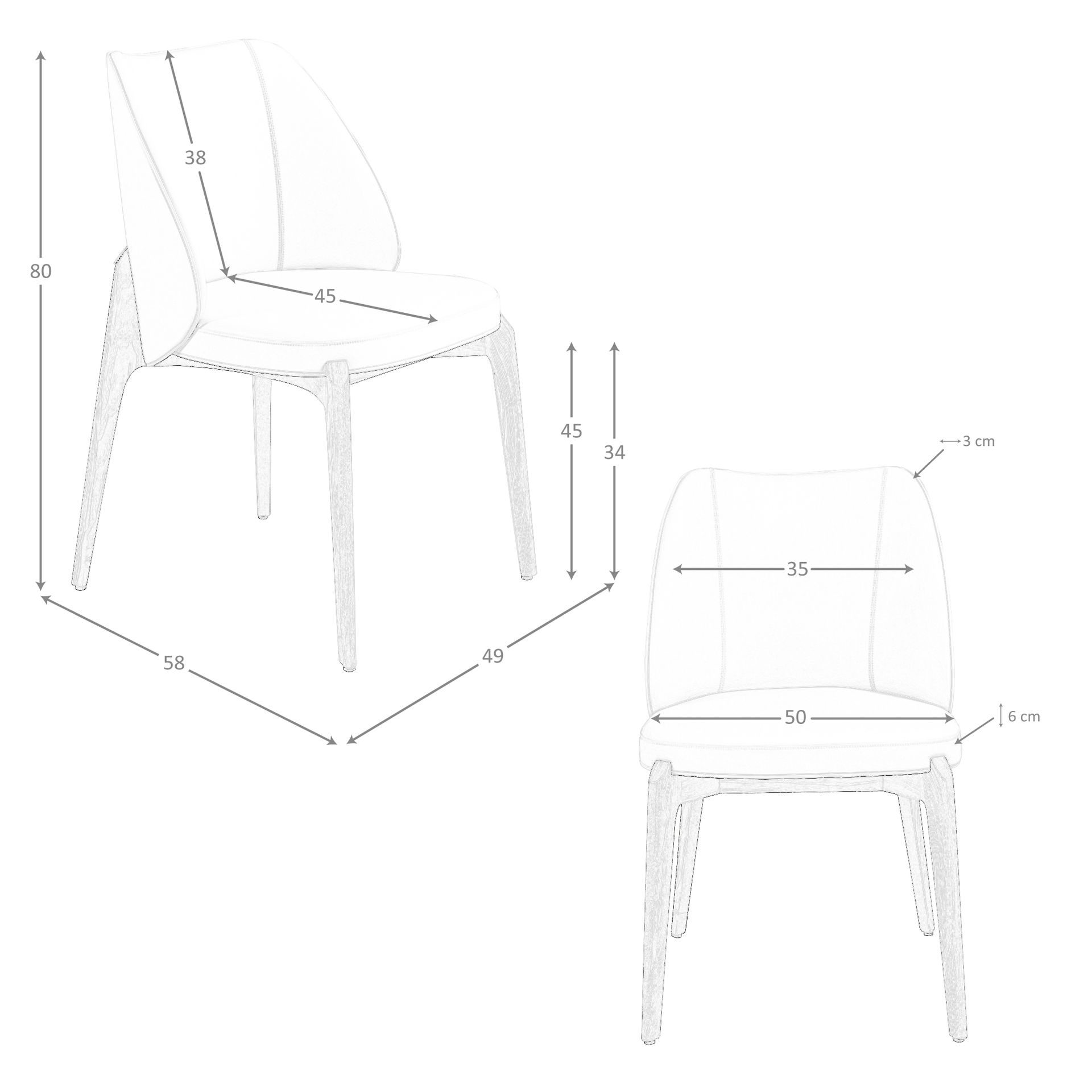 Silla polipiel crema Silla polipiel crema