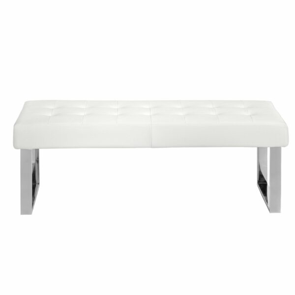 Banqueta polipiel blanco