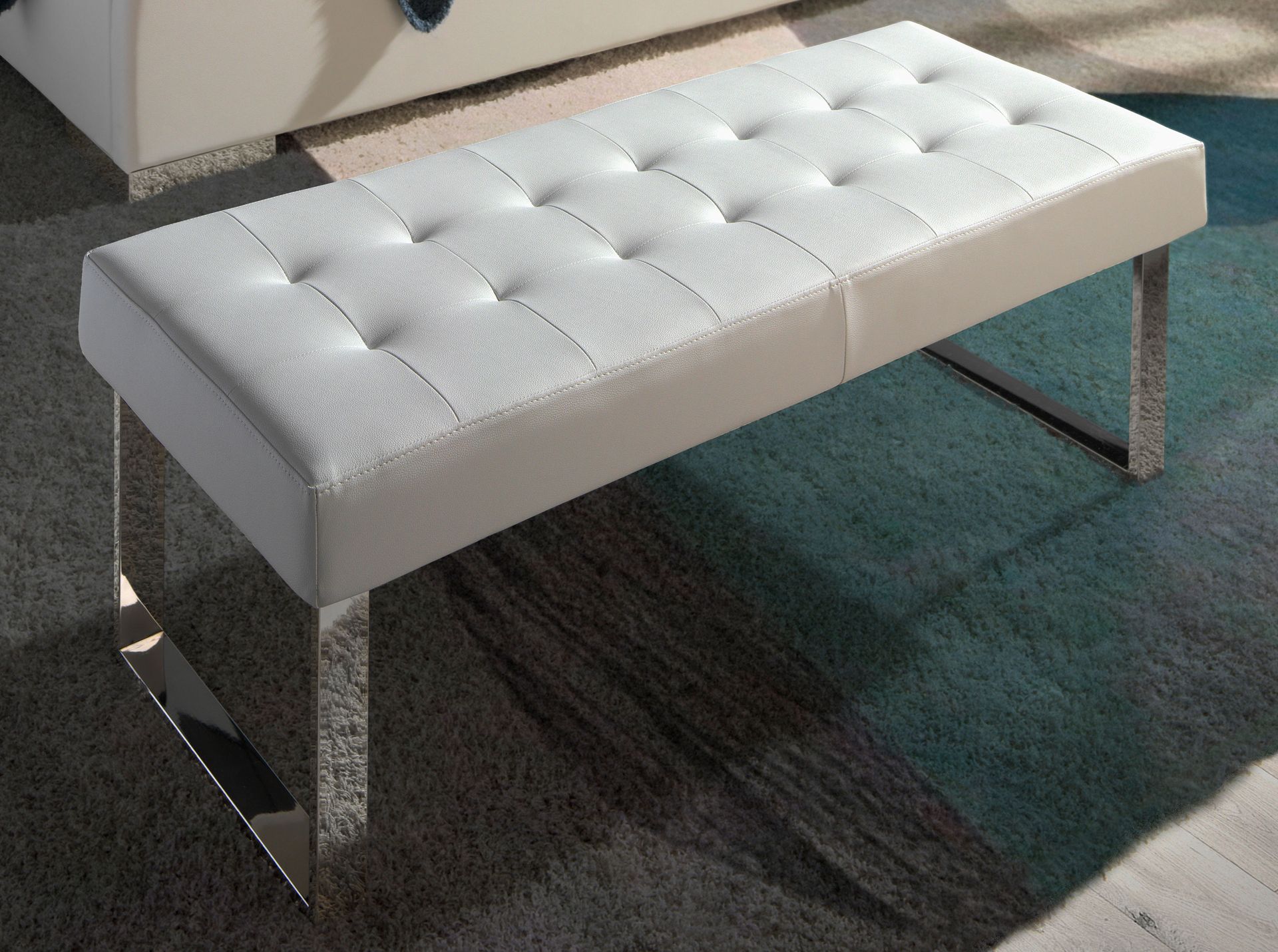 Banqueta polipiel blanco Banqueta polipiel blanco