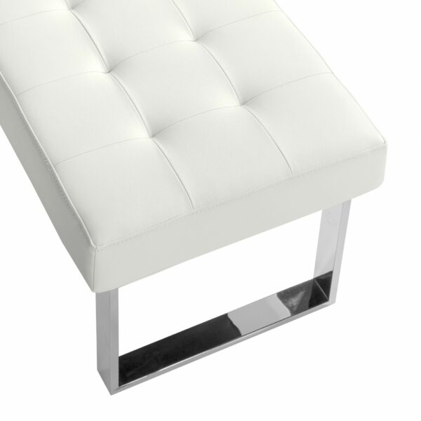 Banqueta polipiel blanco
