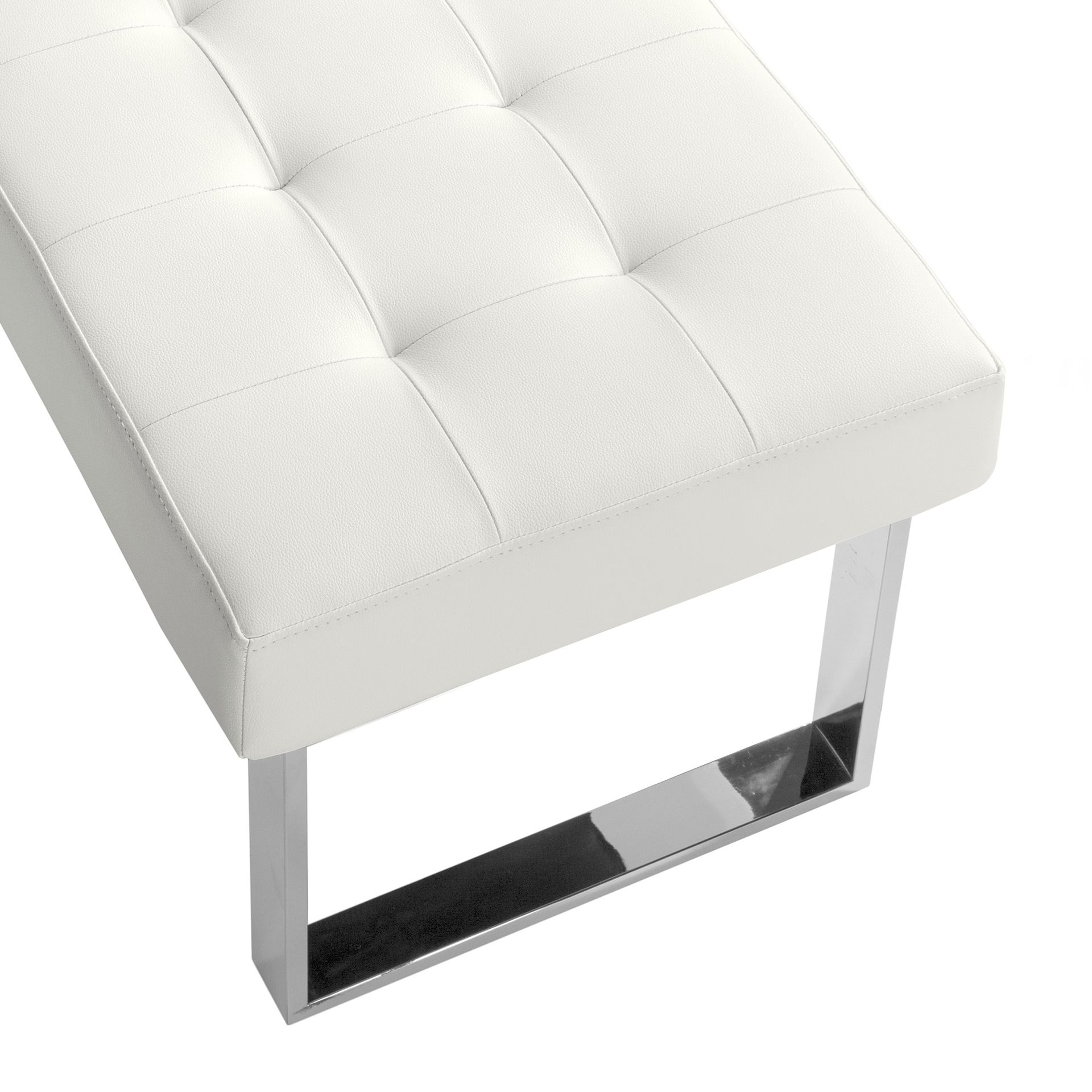 Banqueta polipiel blanco Banqueta polipiel blanco