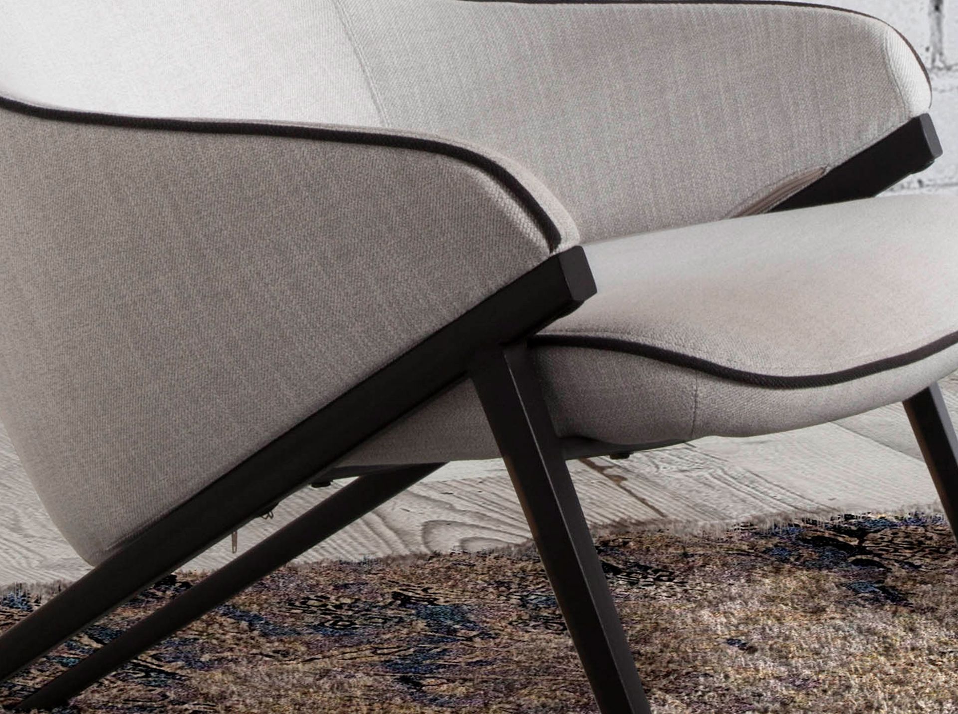 Sillón tela gris Sillón tela gris - Imagen 7