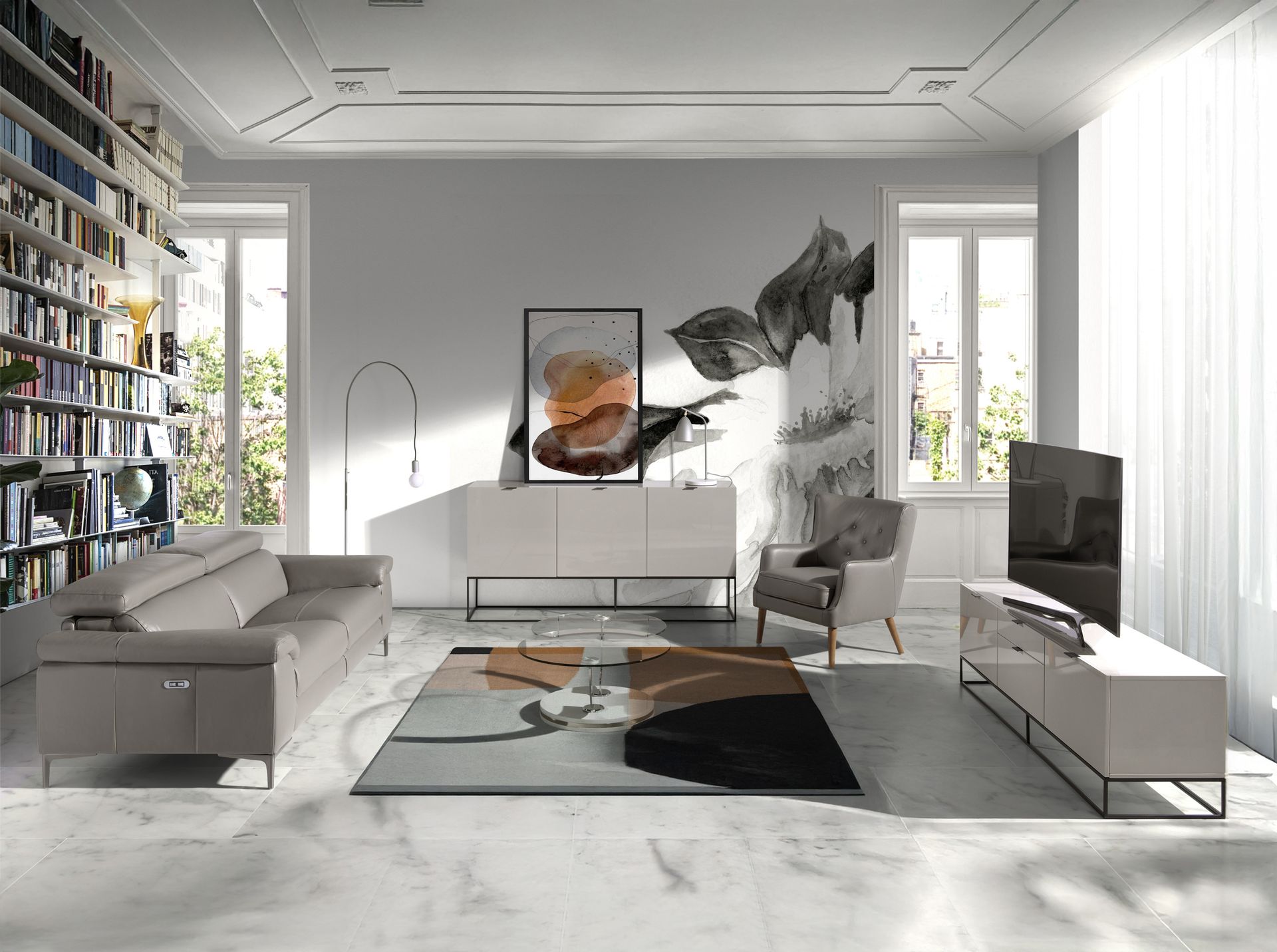 Sillón Chester piel gris oscuro Sillón Chester piel gris oscuro