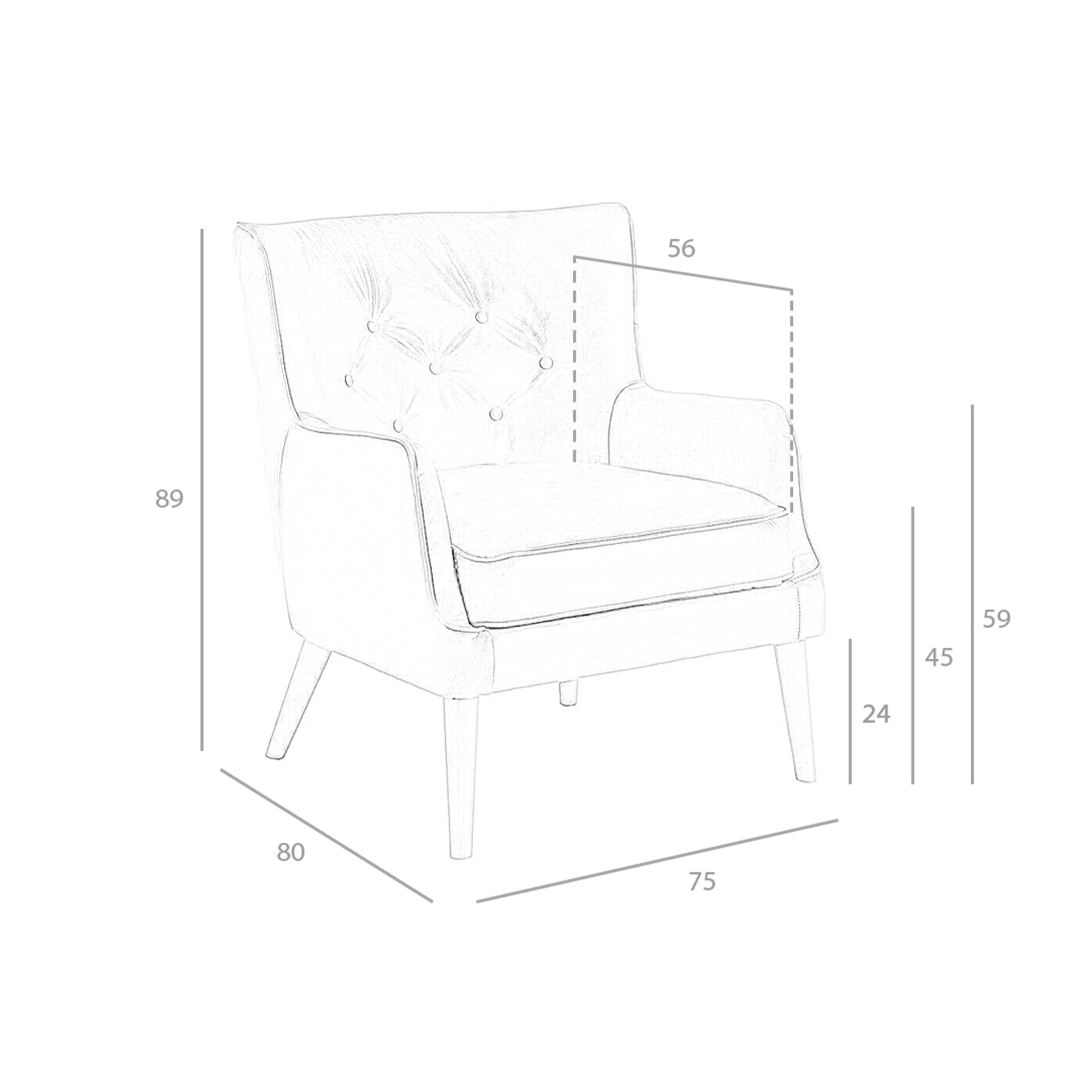 Sillón Chester piel gris oscuro Sillón Chester piel gris oscuro