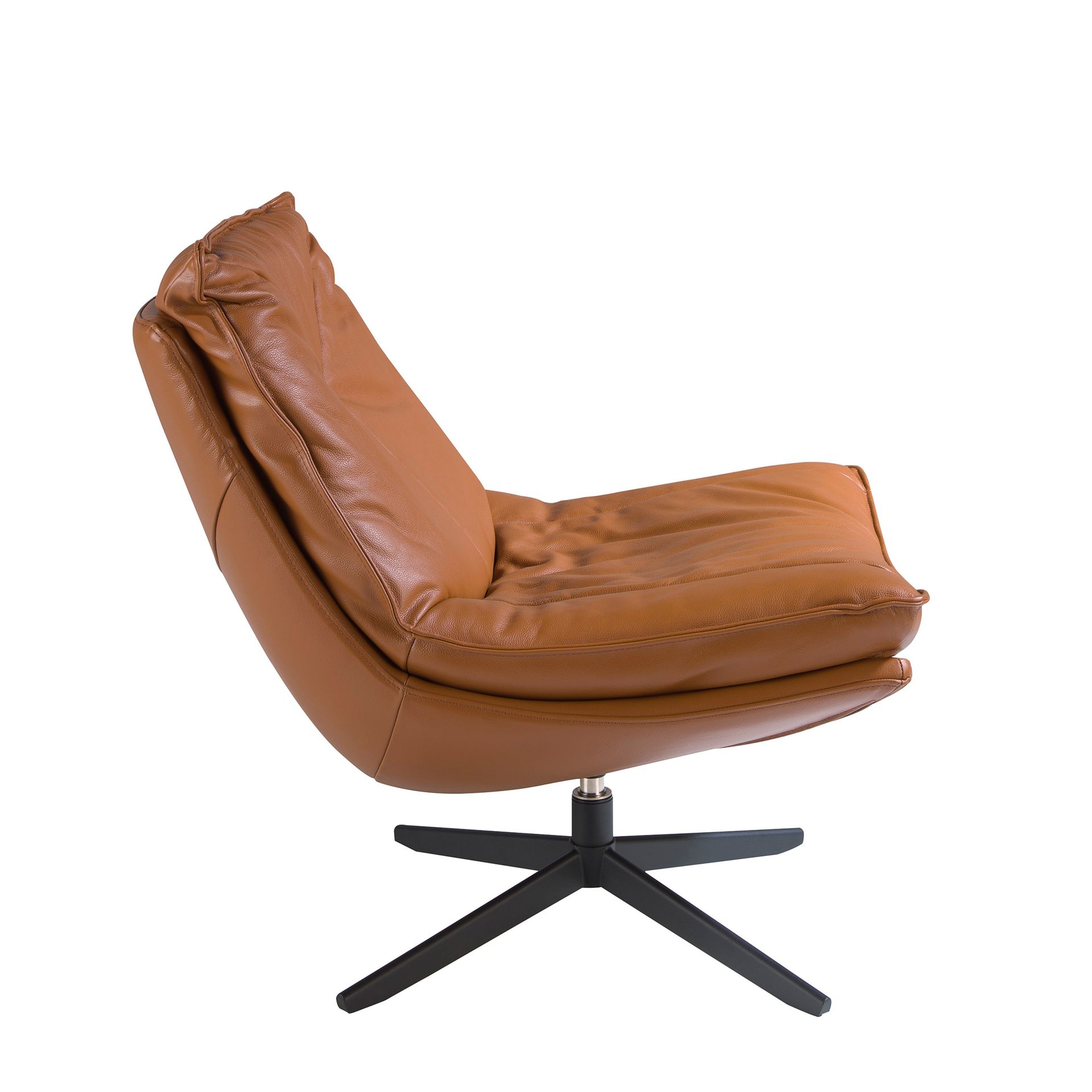 Sillón giratorio piel marrón Sillón giratorio piel marrón