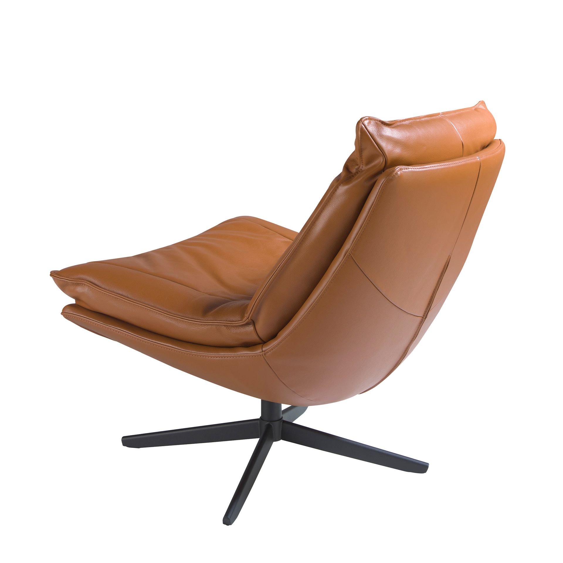 Sillón giratorio piel marrón Sillón giratorio piel marrón