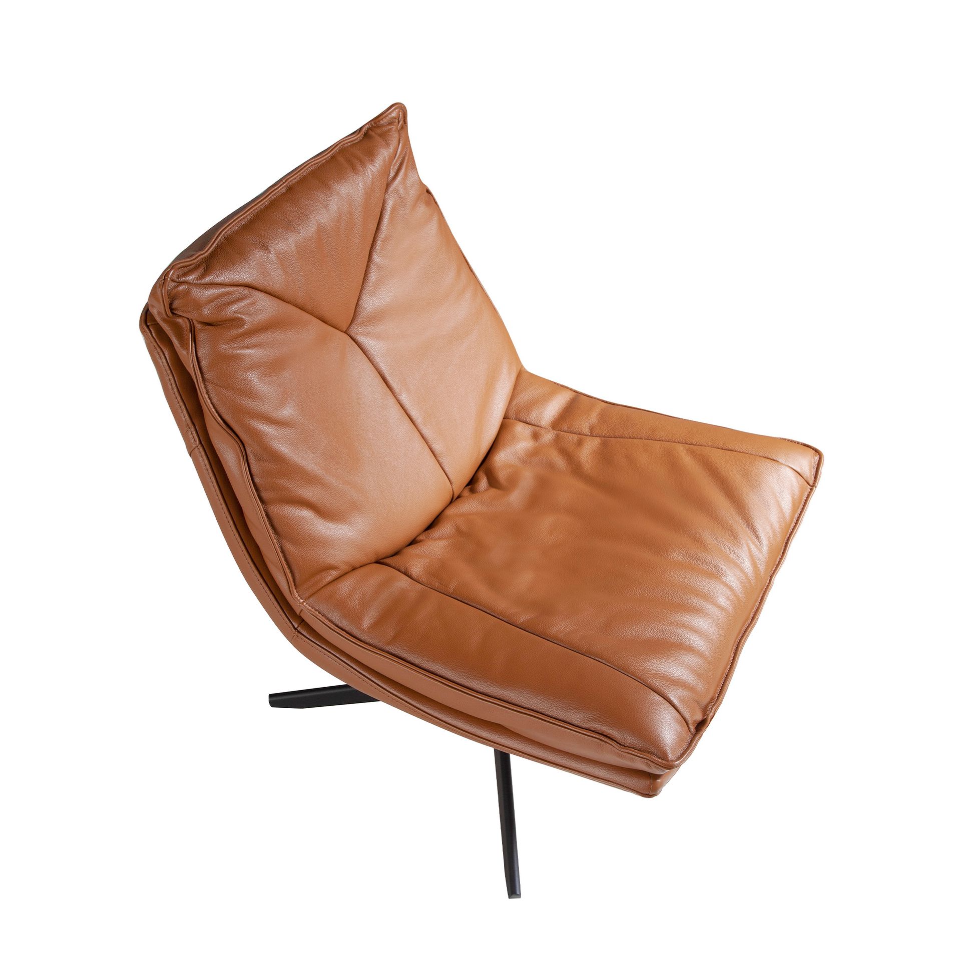 Sillón giratorio piel marrón Sillón giratorio piel marrón