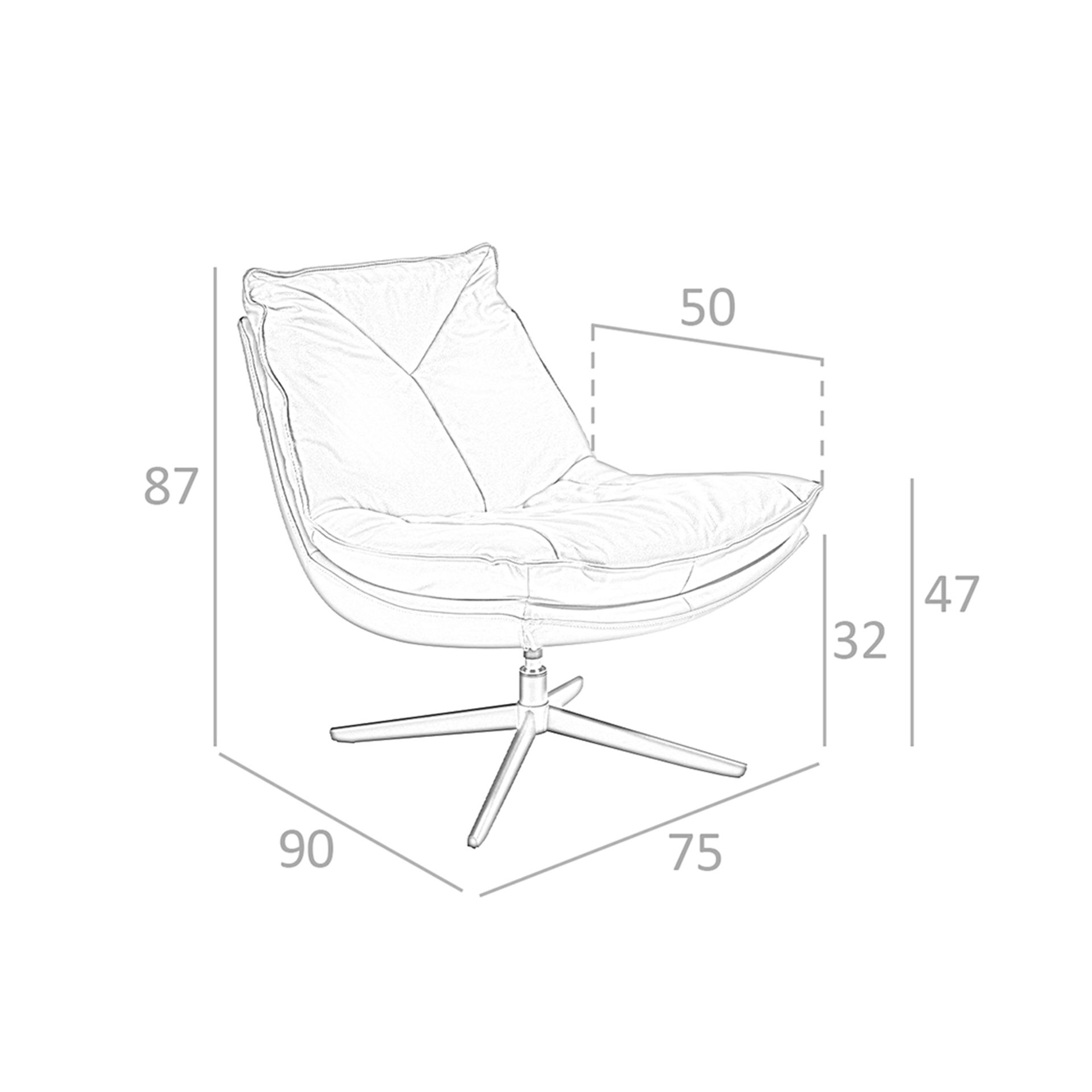 Sillón giratorio piel marrón Sillón giratorio piel marrón