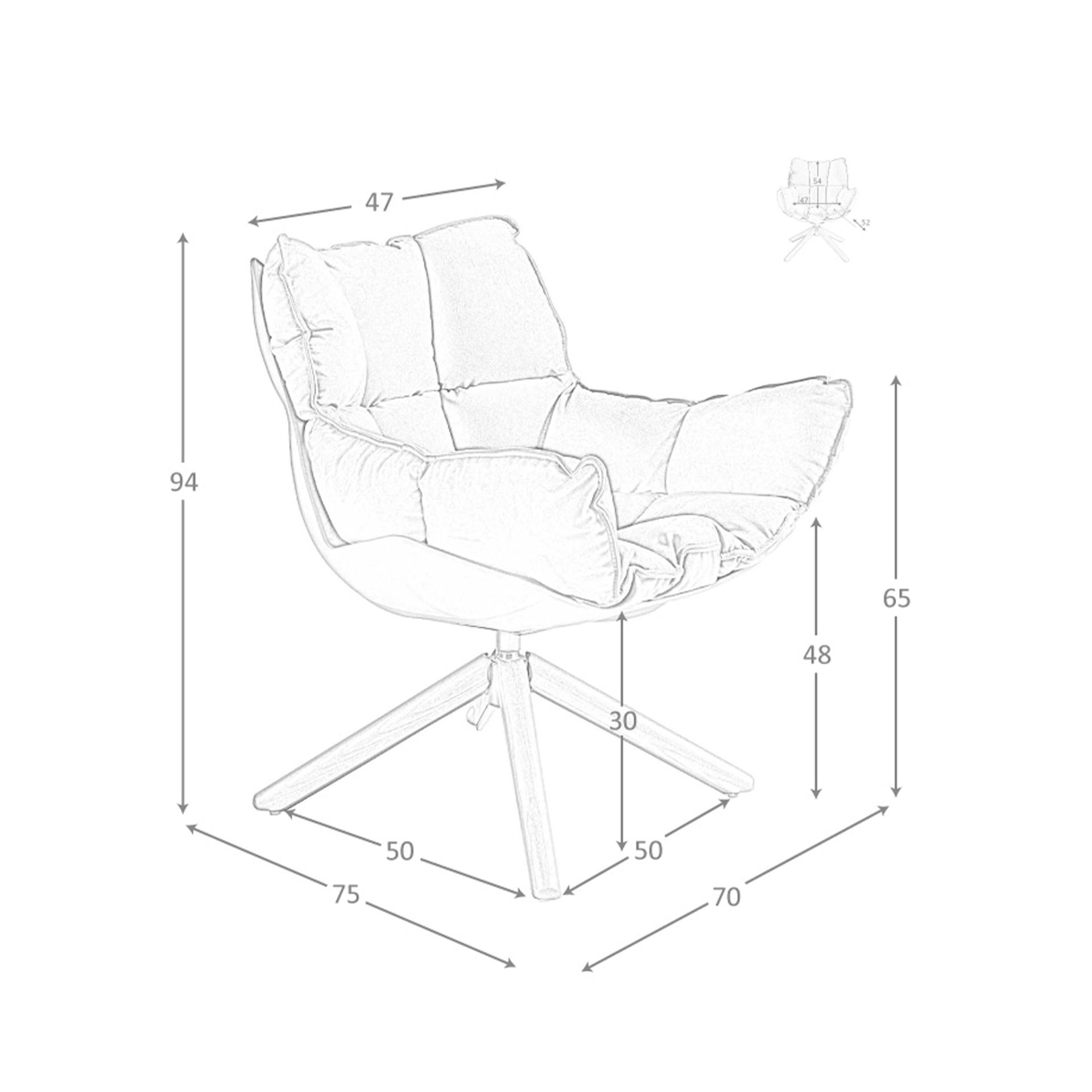 Sillón giratorio terciopelo marrón y pvc marrón Sillón giratorio terciopelo marrón y pvc marrón