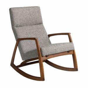 Sillón mecedora tela gris Sillón mecedora tela gris