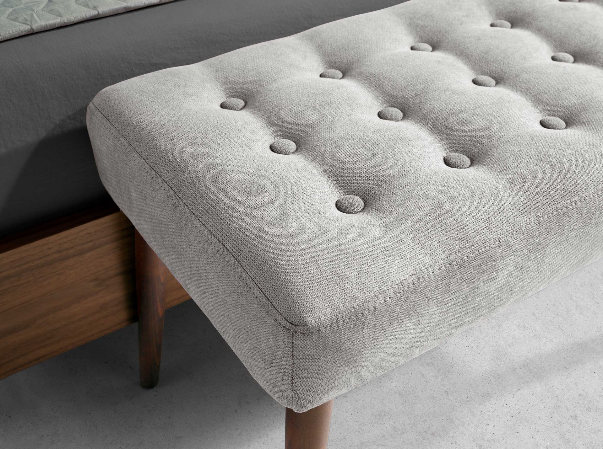 Banqueta tela gris oscuro Banqueta tela gris oscuro