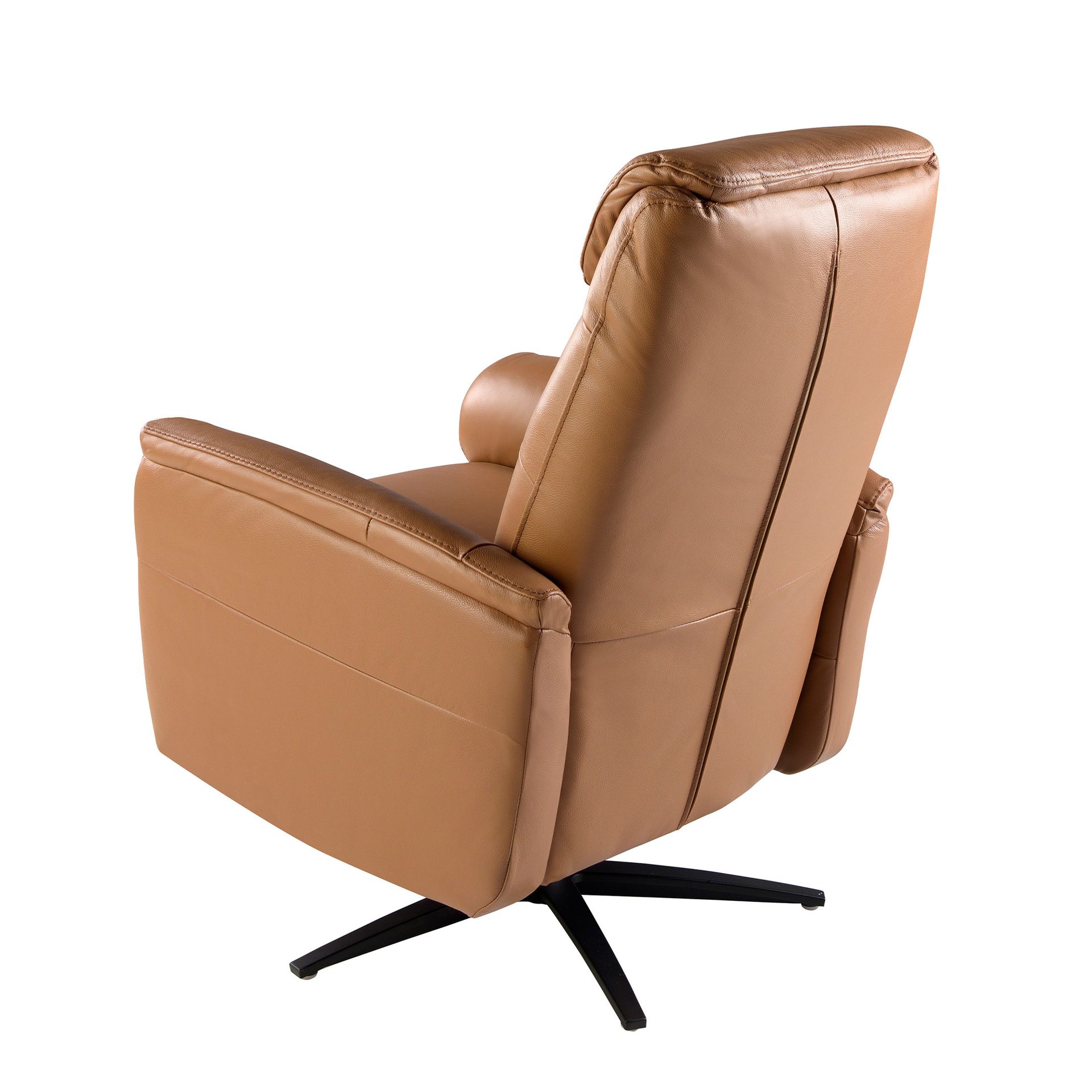 Sillón relax giratorio piel marrón Sillón relax giratorio piel marrón - Imagen 6