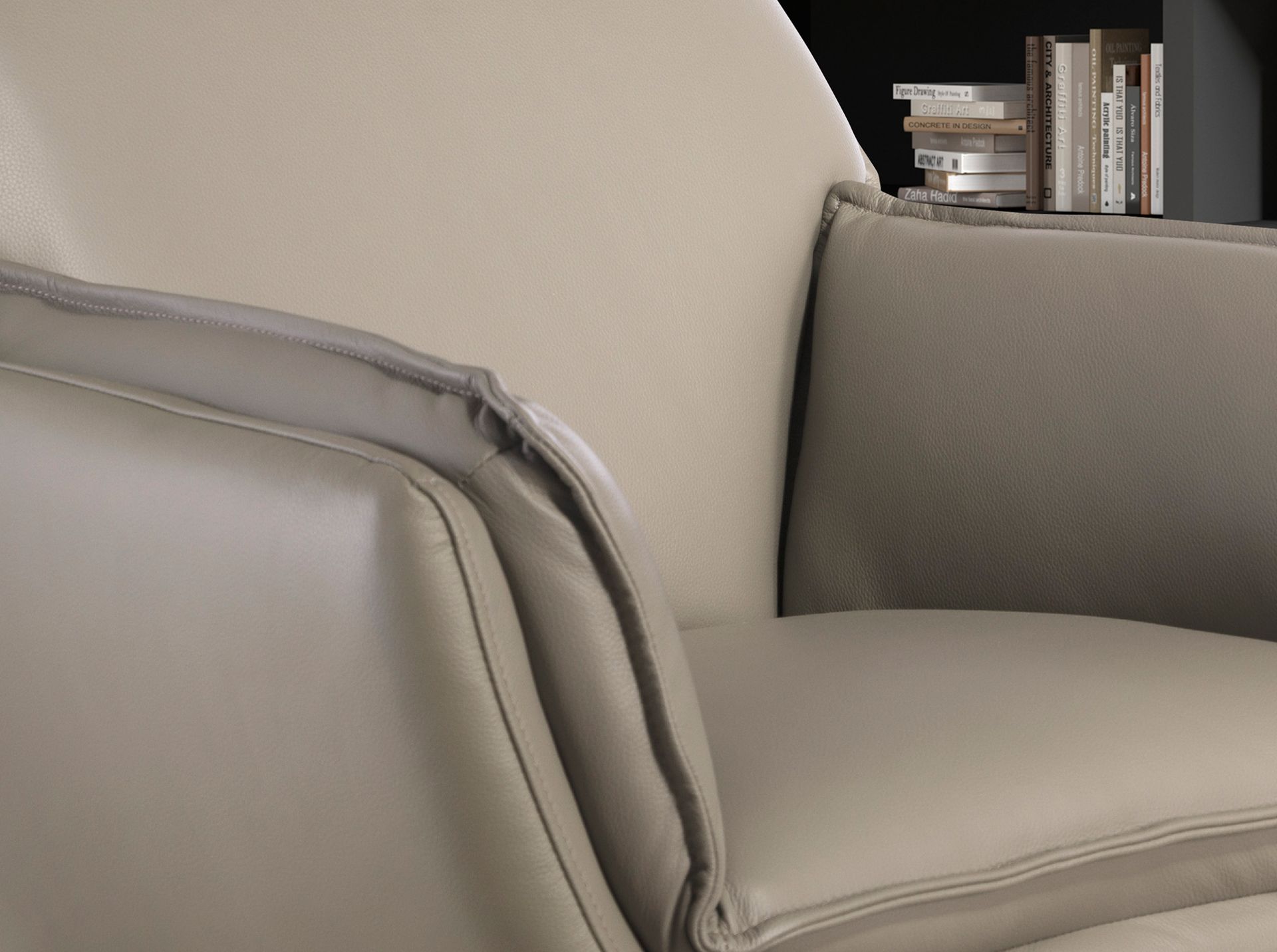 Sillón giratorio piel gris oscuro Sillón giratorio piel gris oscuro