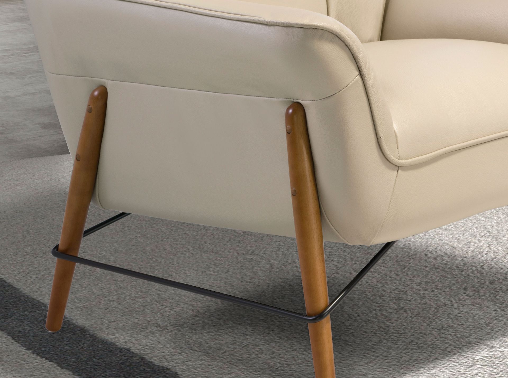 Sillón piel arena Sillón piel arena