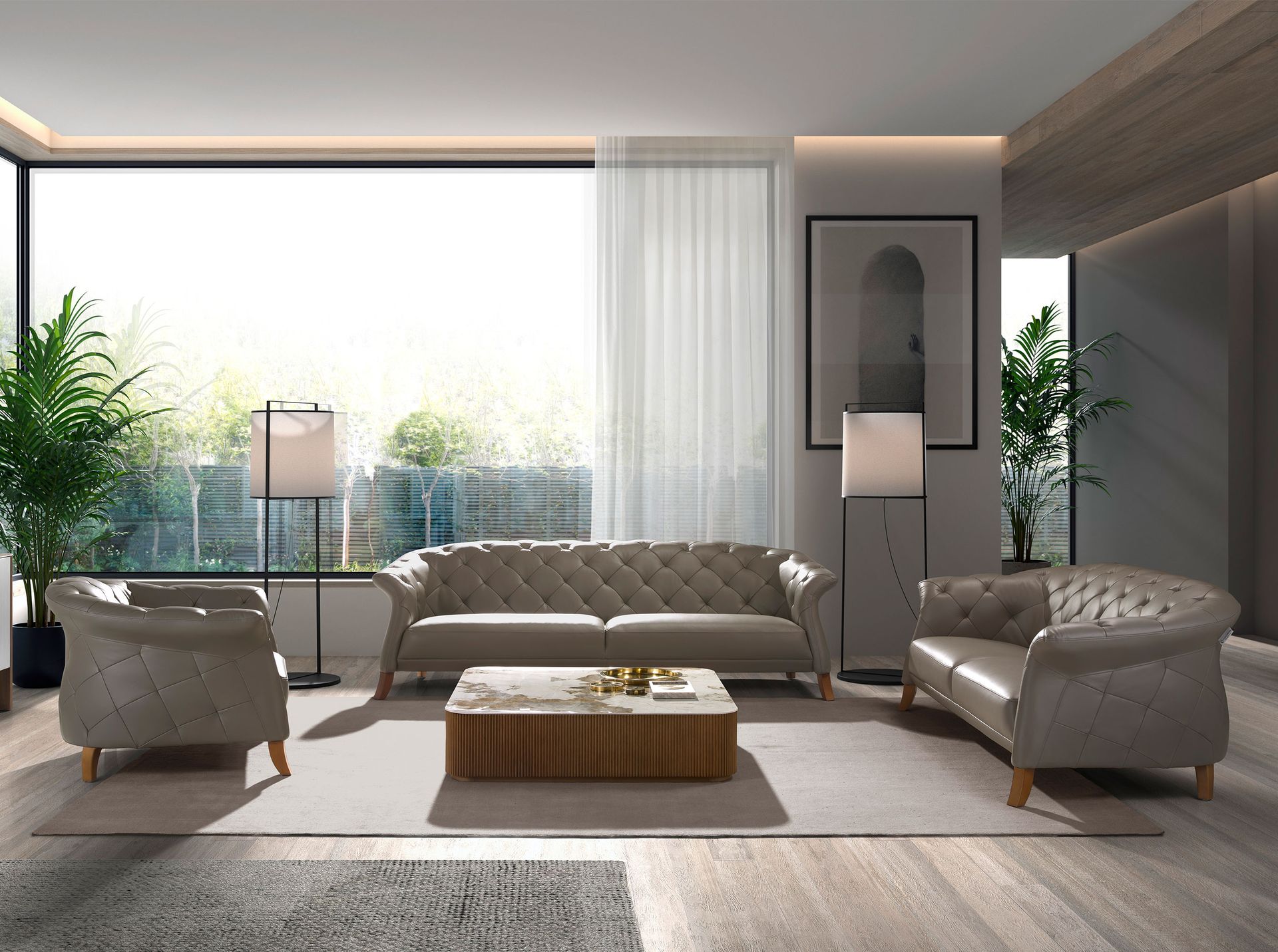 Sillón Chester piel gris Sillón Chester piel gris