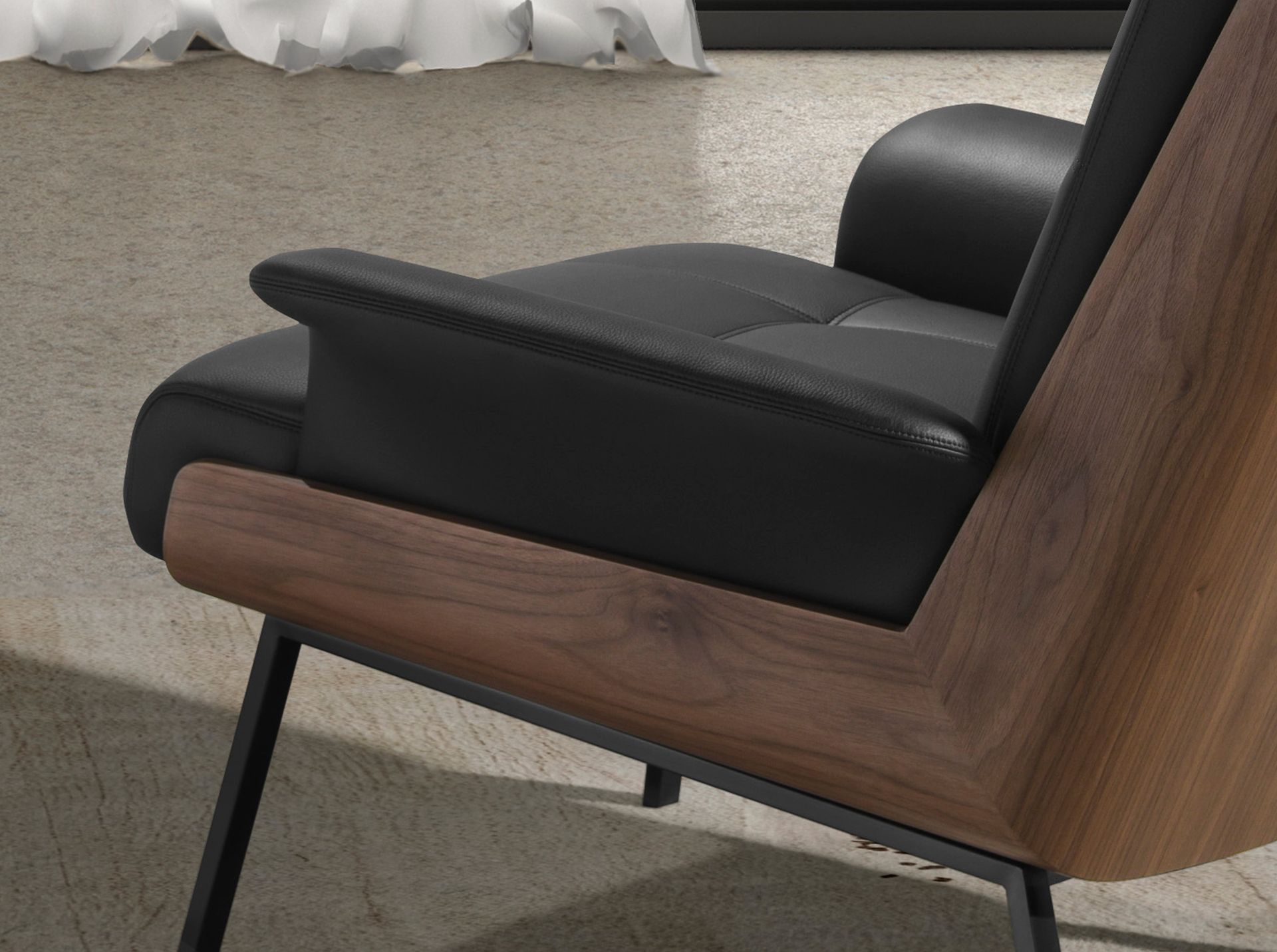 Sillón polipiel negro Sillón polipiel negro - Imagen 7