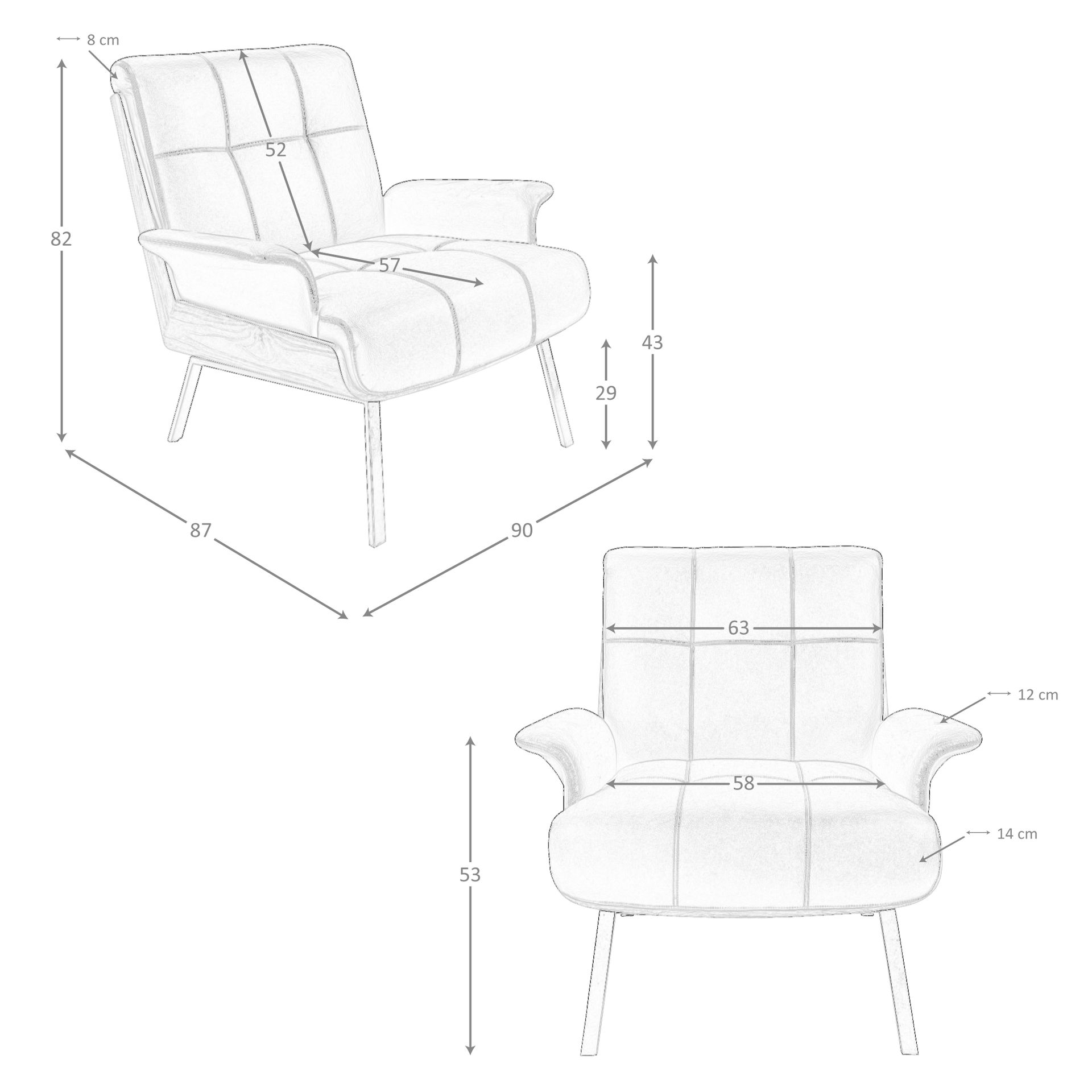 Sillón polipiel negro Sillón polipiel negro - Imagen 9