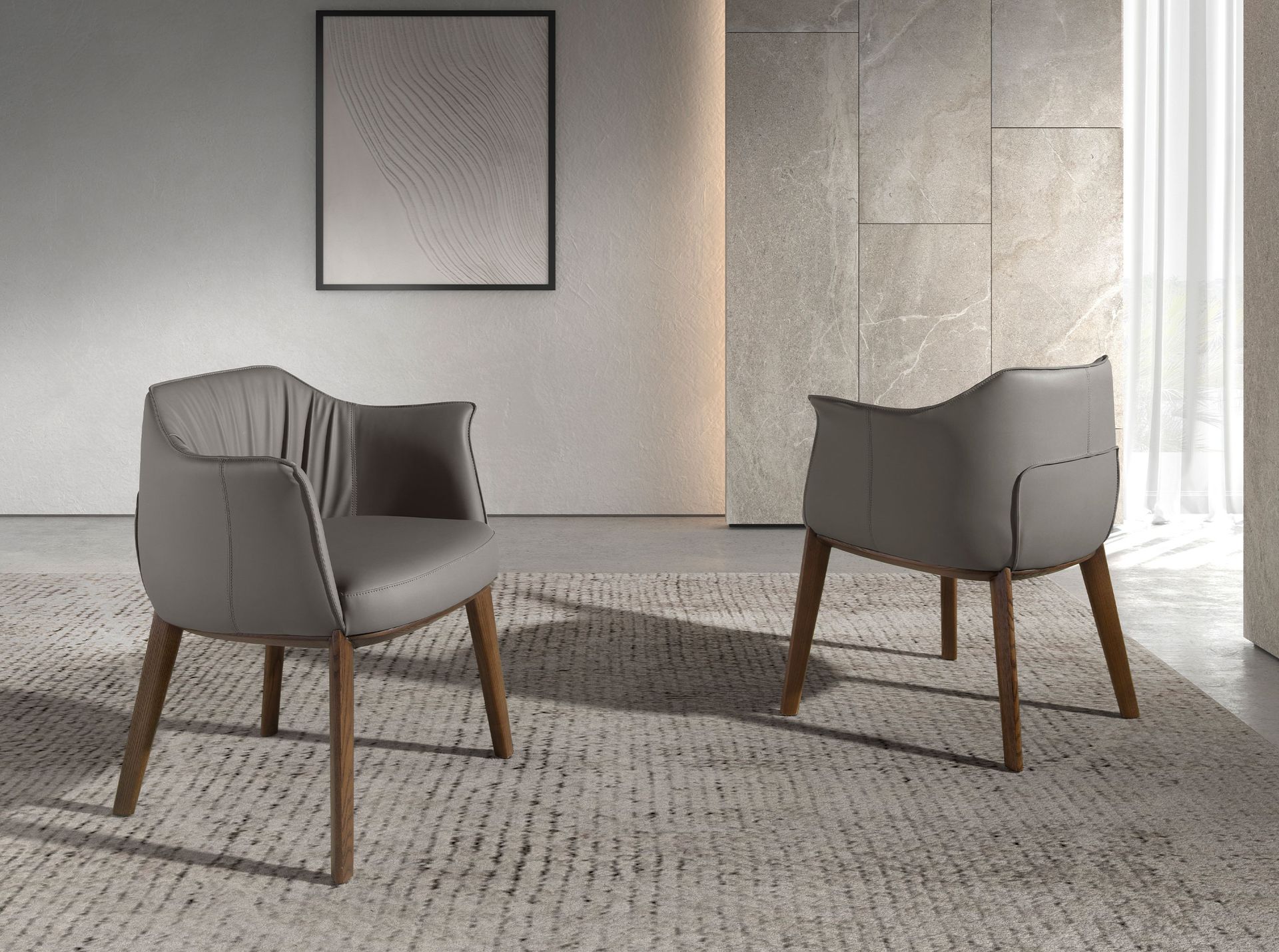 Silla polipiel gris Silla polipiel gris