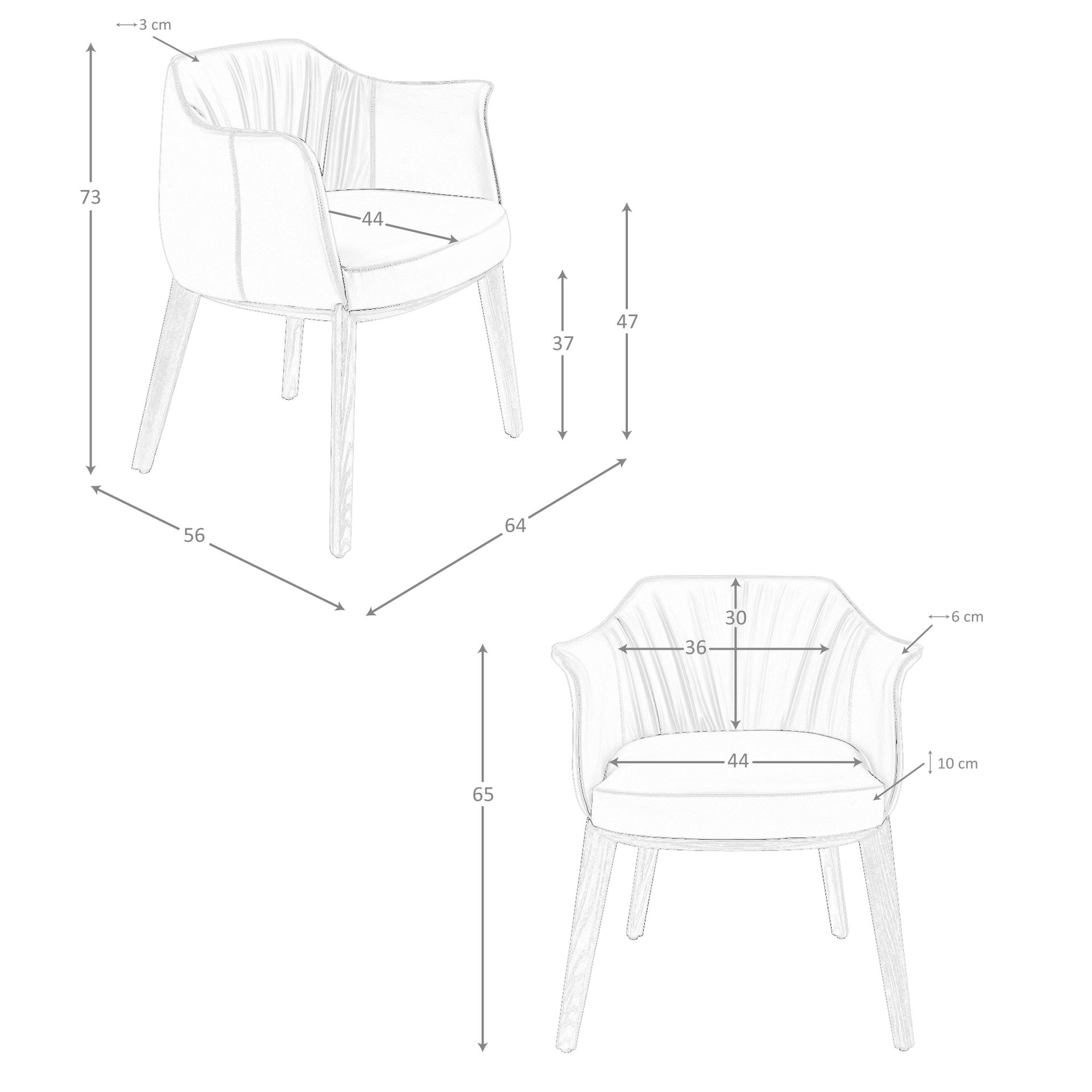 Silla polipiel gris Silla polipiel gris