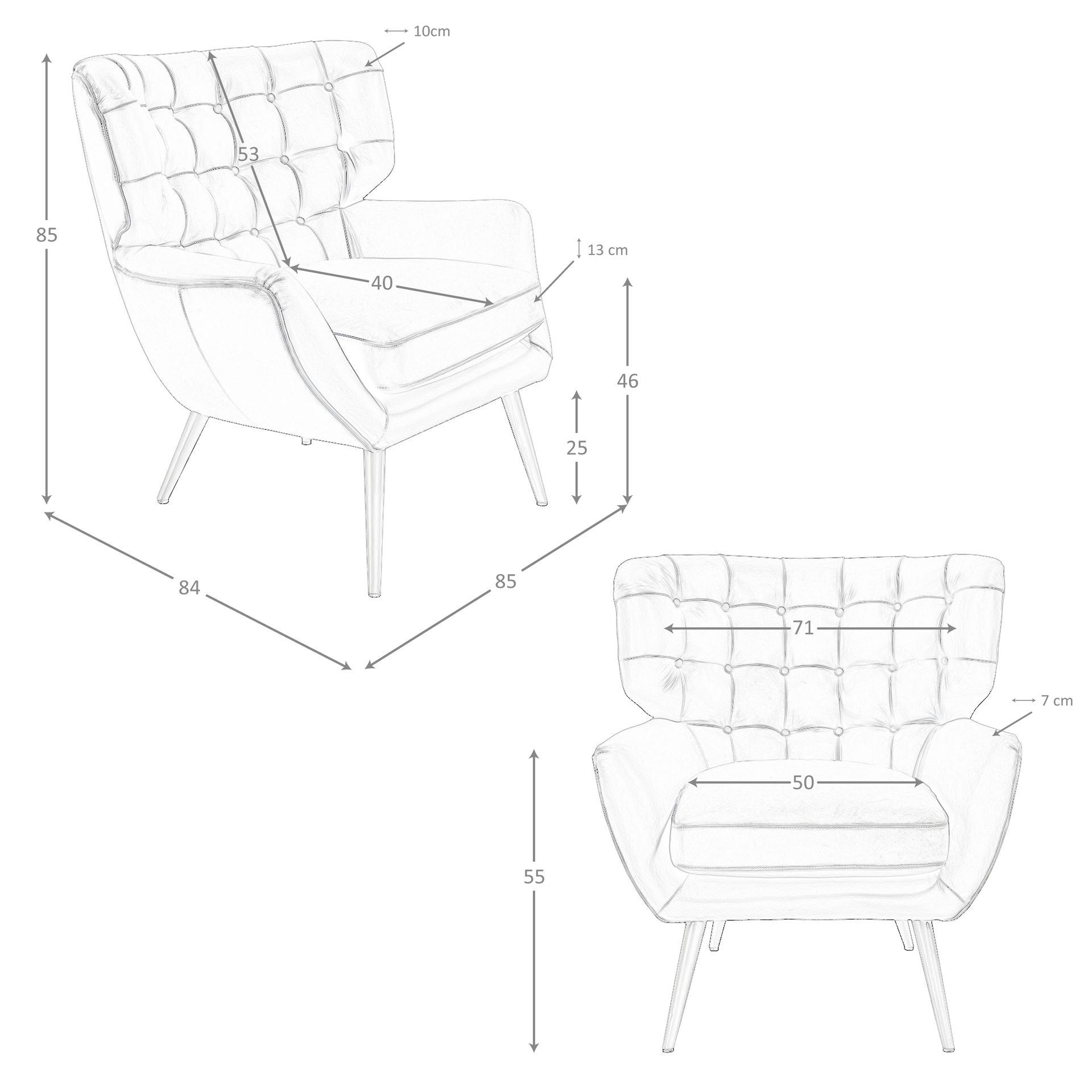 Sillón Chester piel marrón oscuro Sillón Chester piel marrón oscuro