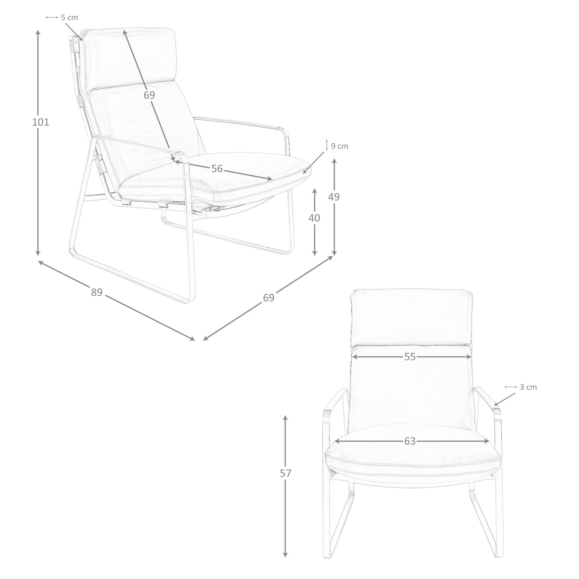 Sillón piel camel Sillón piel camel