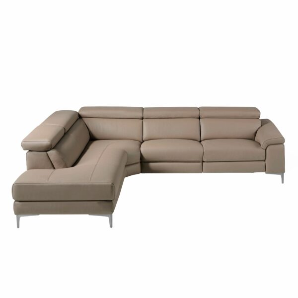 Sofá chaise longue relax izquierda piel visón