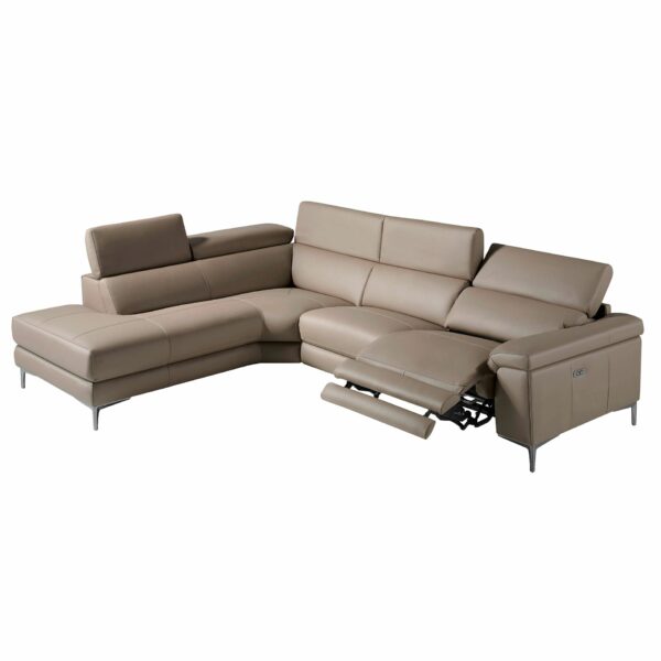 Sofá chaise longue relax izquierda piel visón