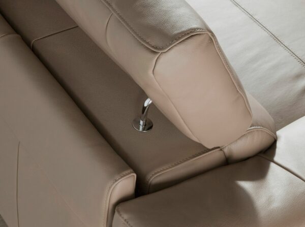Sofá chaise longue relax derecha piel visón