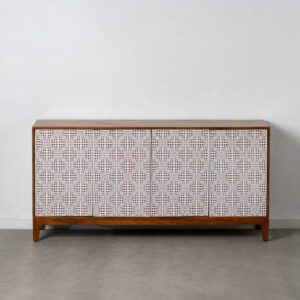 Aparador Natural-Blanco Madera De Mango 160 X 40 X 80 Cm Aparador Natural-Blanco Madera De Mango 160 X 40 X 80 Cm