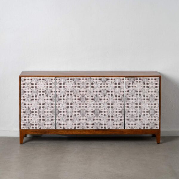 Aparador Natural-Blanco Madera De Mango 160 X 40 X 80 Cm