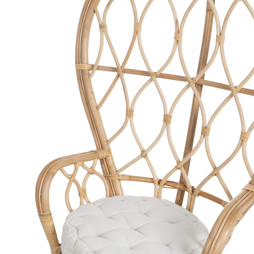 Sillón Natural Ratán Salón 90 X 73 X 142,50 Cm Sillón Natural Ratán Salón 90 X 73 X 142,50 Cm