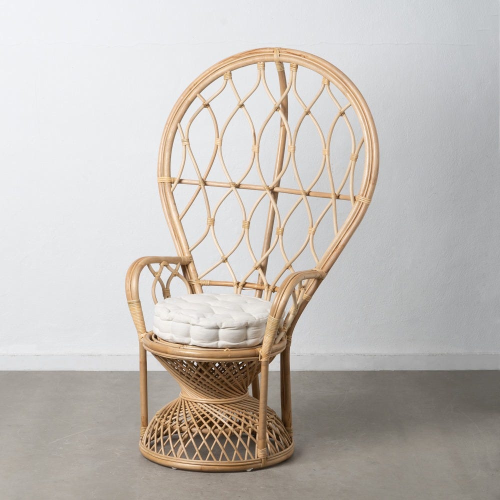Sillón Natural Ratán Salón 90 X 73 X 142,50 Cm Sillón Natural Ratán Salón 90 X 73 X 142,50 Cm