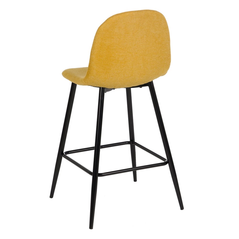 Taburete Mostaza Tejido-Metal Salón 46 X 48 X 96 Cm Taburete Mostaza Tejido-Metal Salón 46 X 48 X 96 Cm