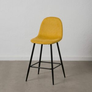 Taburete Mostaza Tejido-Metal Salón 46 X 48 X 96 Cm Taburete Mostaza Tejido-Metal Salón 46 X 48 X 96 Cm