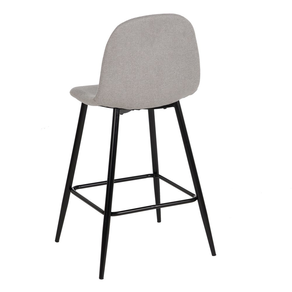 Taburete Gris Tejido-Metal Salón 46 X 48 X 96 Cm Taburete Gris Tejido-Metal Salón 46 X 48 X 96 Cm