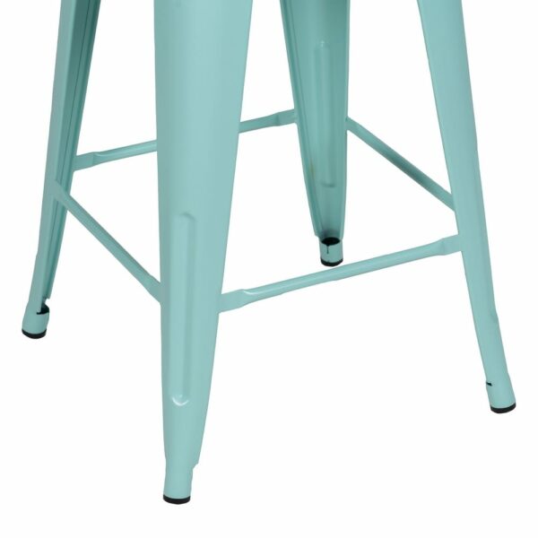 Taburete Turquesa Metal Dallas 42 X 42 X 61,20 Cm