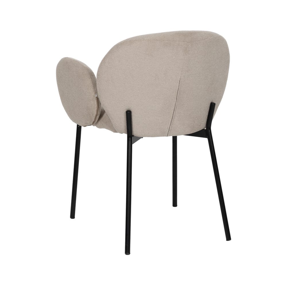 Silla Beige Tejido-Metal 66 X 60 X 79 Cm Silla Beige Tejido-Metal 66 X 60 X 79 Cm