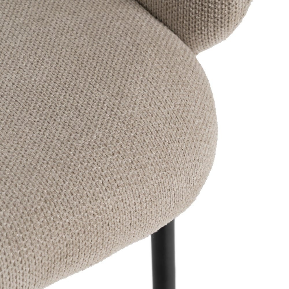 Silla Beige Tejido-Metal 66 X 60 X 79 Cm Silla Beige Tejido-Metal 66 X 60 X 79 Cm