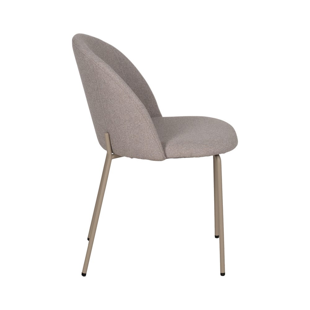 Silla Beige Tejido-Metal Contract 51 X 52 X 79,50 Cm Silla Beige Tejido-Metal Contract 51 X 52 X 79,50 Cm