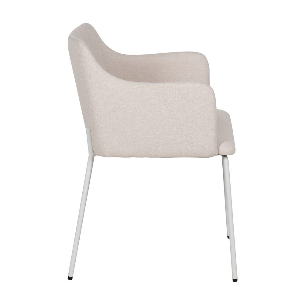 Silla Crema Tejido-Metal Salón 51 X 55 X 77 Cm Silla Crema Tejido-Metal Salón 51 X 55 X 77 Cm